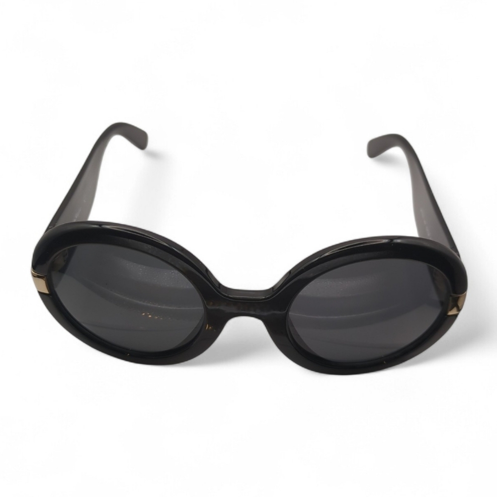 Salvatore Ferragamo Black Oval Sunglasses Excellent Used Condition